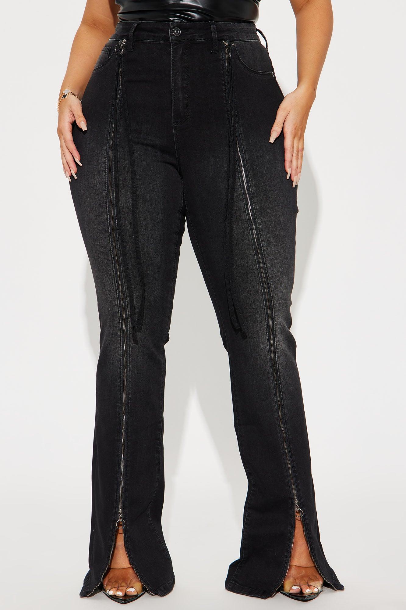 Tall Not So Basic Stretch Zipper  Bootcut Jeans - Black Product Image