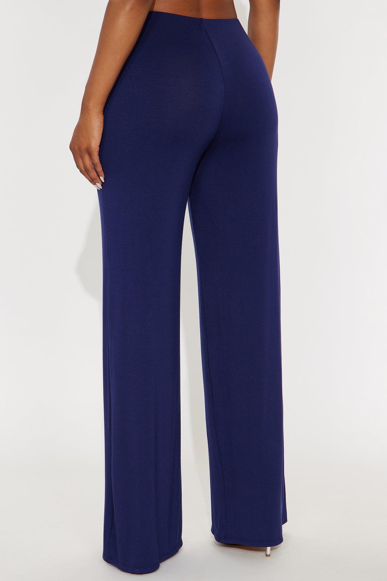 Samaria Easy Jersey Wide Leg Pant 32 - Navy Female Product Image
