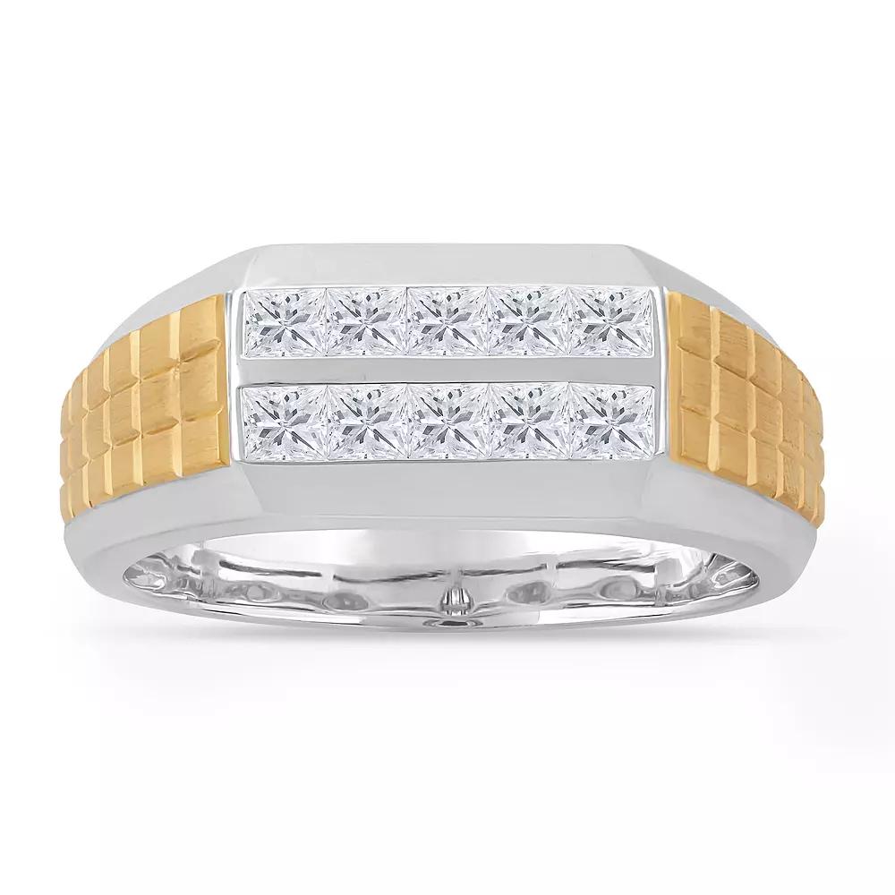 Galaxie Solaire 10k Gold Two Tone 1 Carat T.W. Lab-Grown Diamond Men's Ring, 10k 2 Tone Product Image