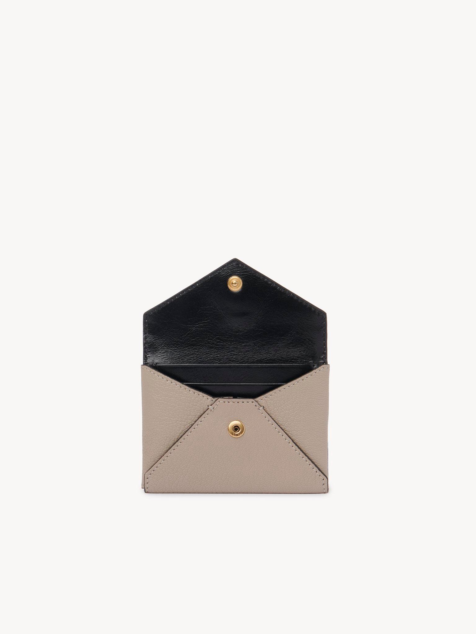 Envelope card holder in grained leather Product Image