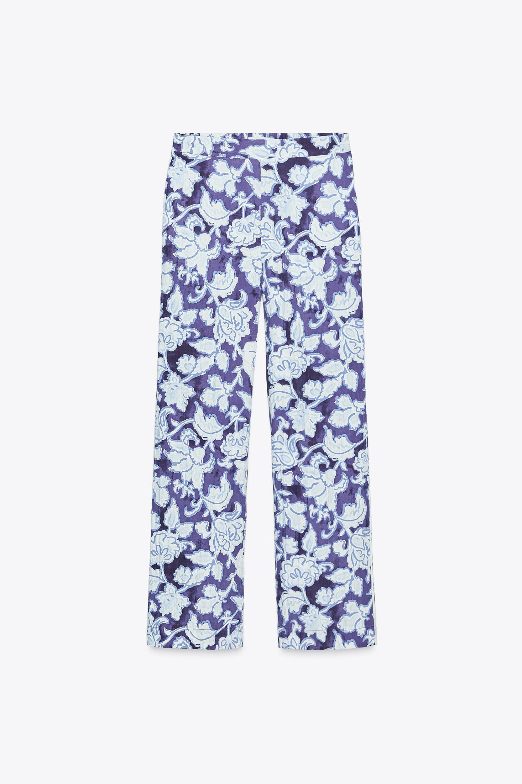 FLORAL PRINT PANTS Product Image