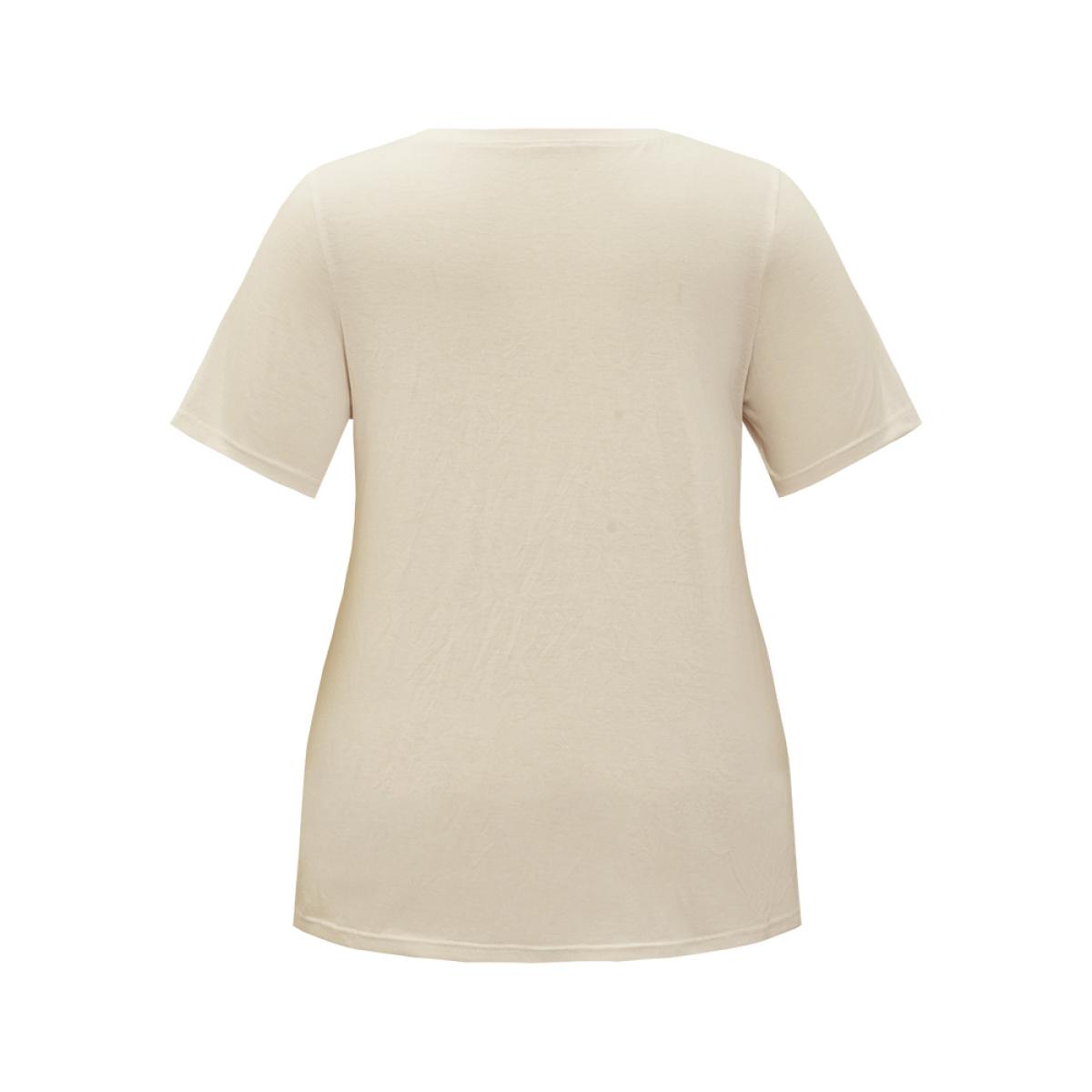 Plus Size Boots & Hat Print Drop Shoulder Graphic T-shirt Apricot Women Casual Western Dailywear T-shirts BloomChic 12/L Product Image