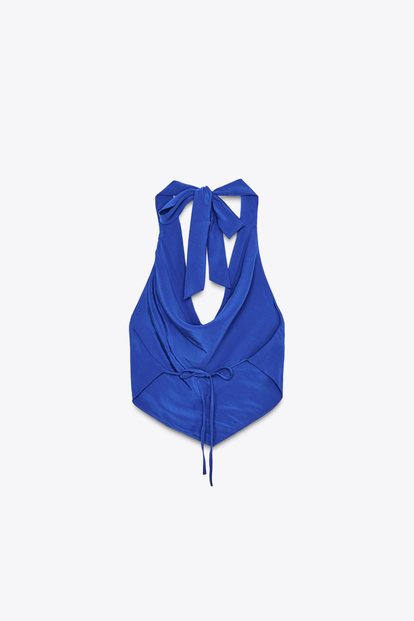 FLOWY HALTER TIE TOP Product Image