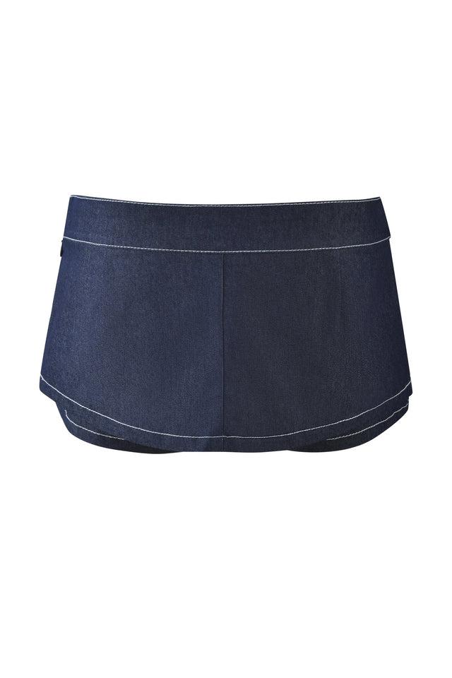 MARRION DENIM SKORT - BLUE : DARK BLUE DENIM Product Image