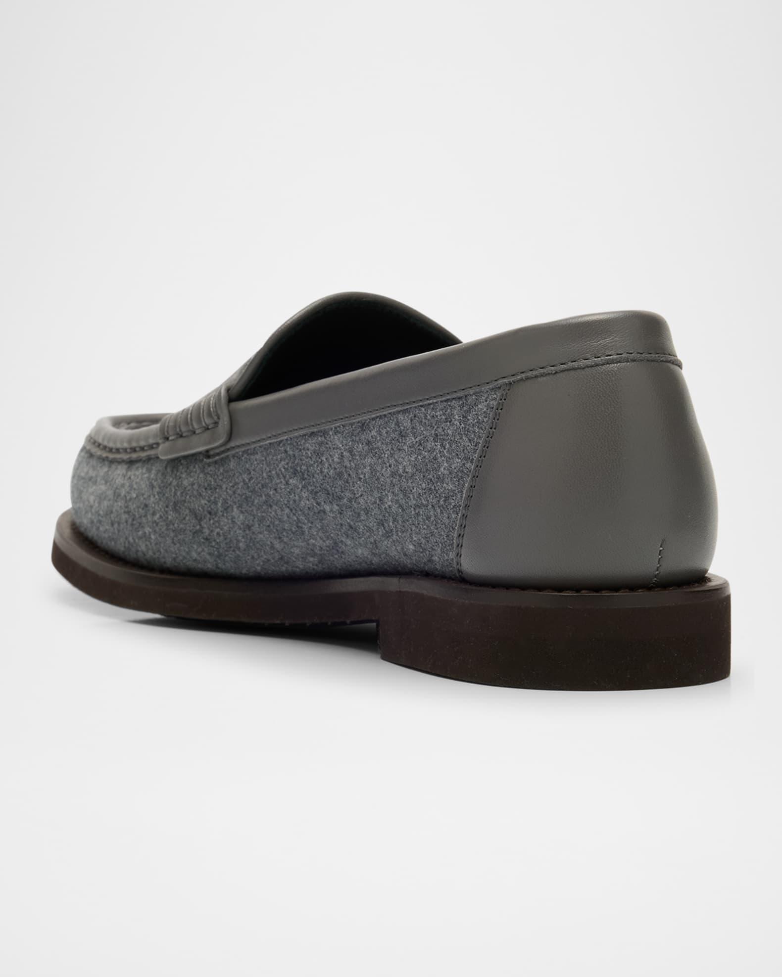 Felt Monili Penny Loafers Product Image