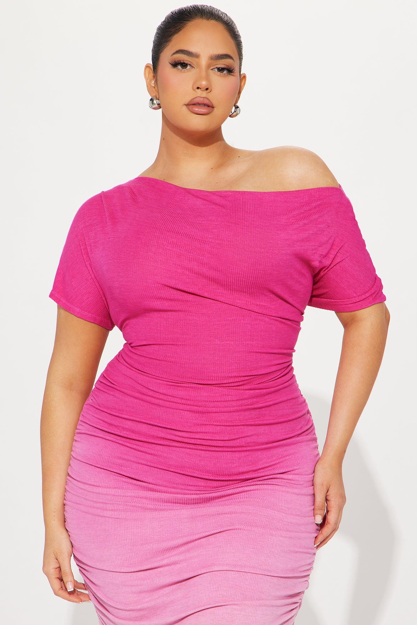Amara Off Shoulder Maxi Dress - Pink Product Image