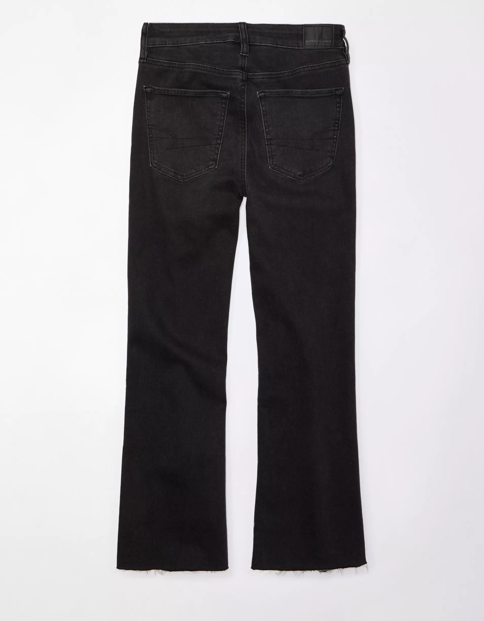 AE Next Level High-Waisted Kick Bootcut Crop Jean Product Image