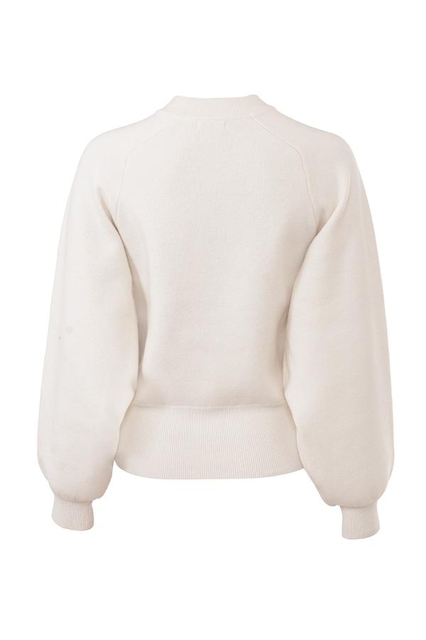Cressida  cream wool cashmere heavy knit sweater Product Image
