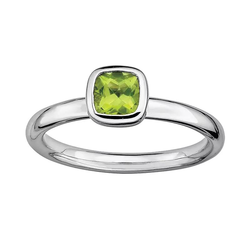 Stacks & Stones Sterling Silver Peridot Stack Ring, Women's, Size: 5, Green Product Image