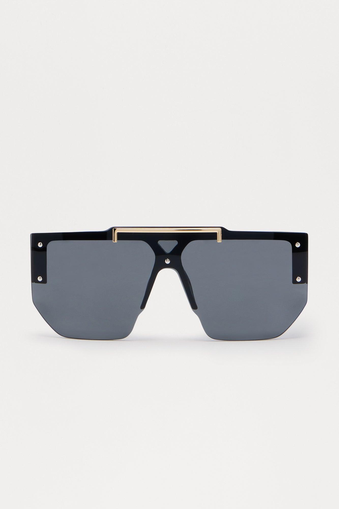 No Views Shield Sunglasses - Black Female Product Image