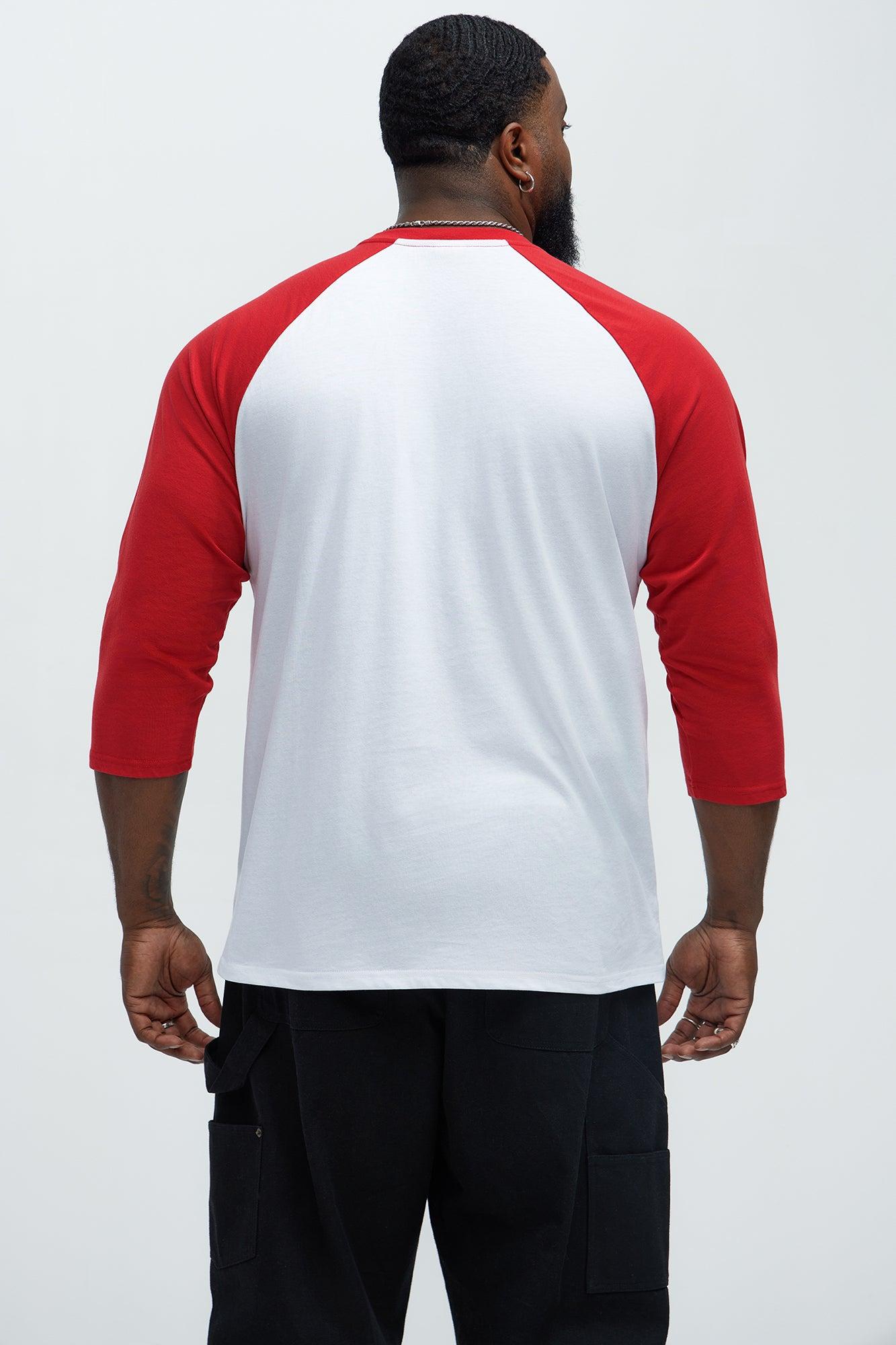 Bulls Fade Away 3/4 Sleeve Tee - White Product Image