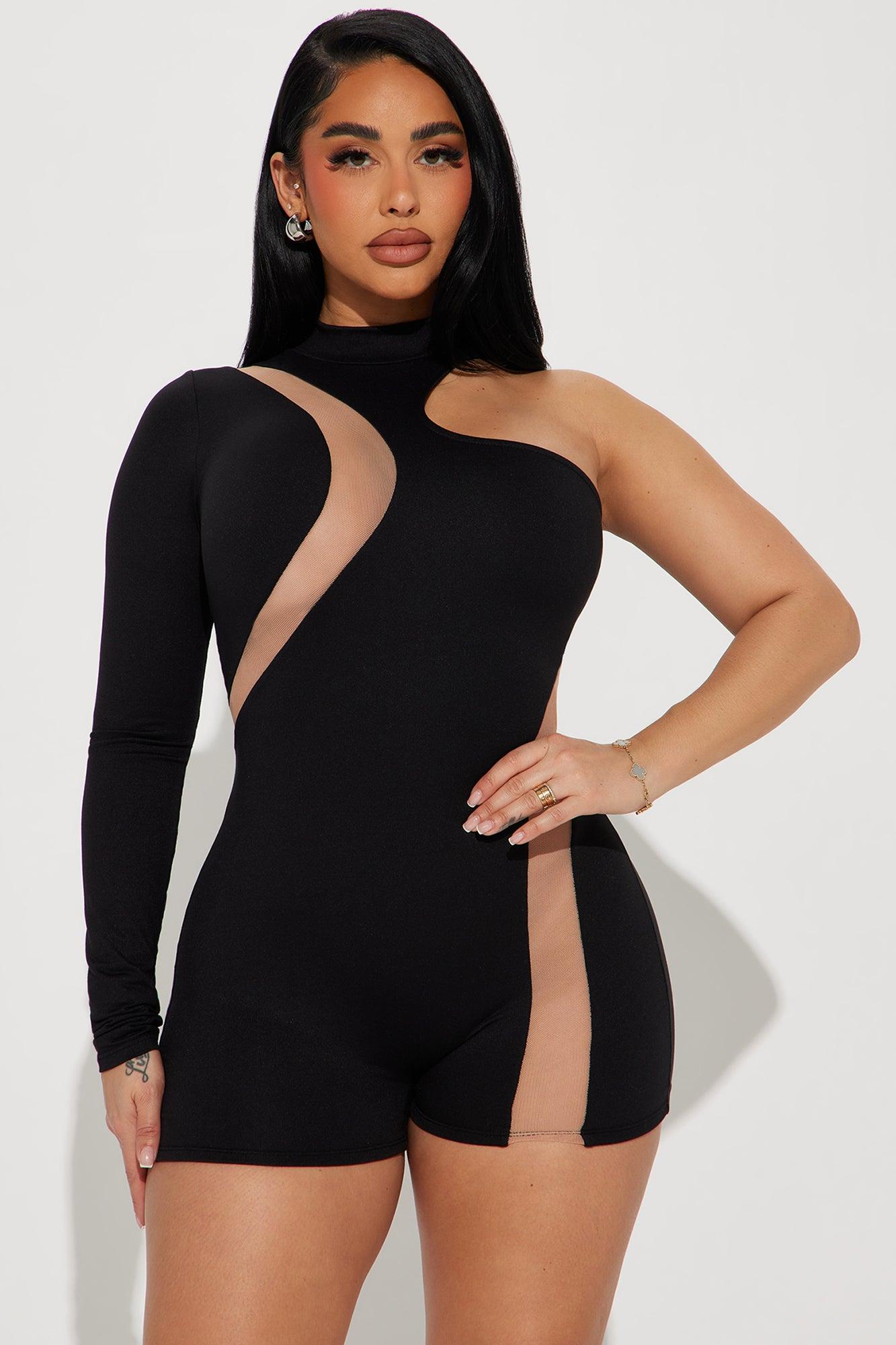 Later Tonight Romper - Black Product Image