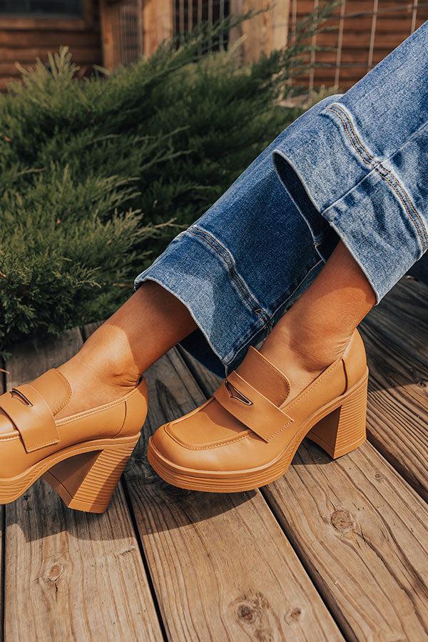 The Camille Faux Leather Loafer Heel Product Image