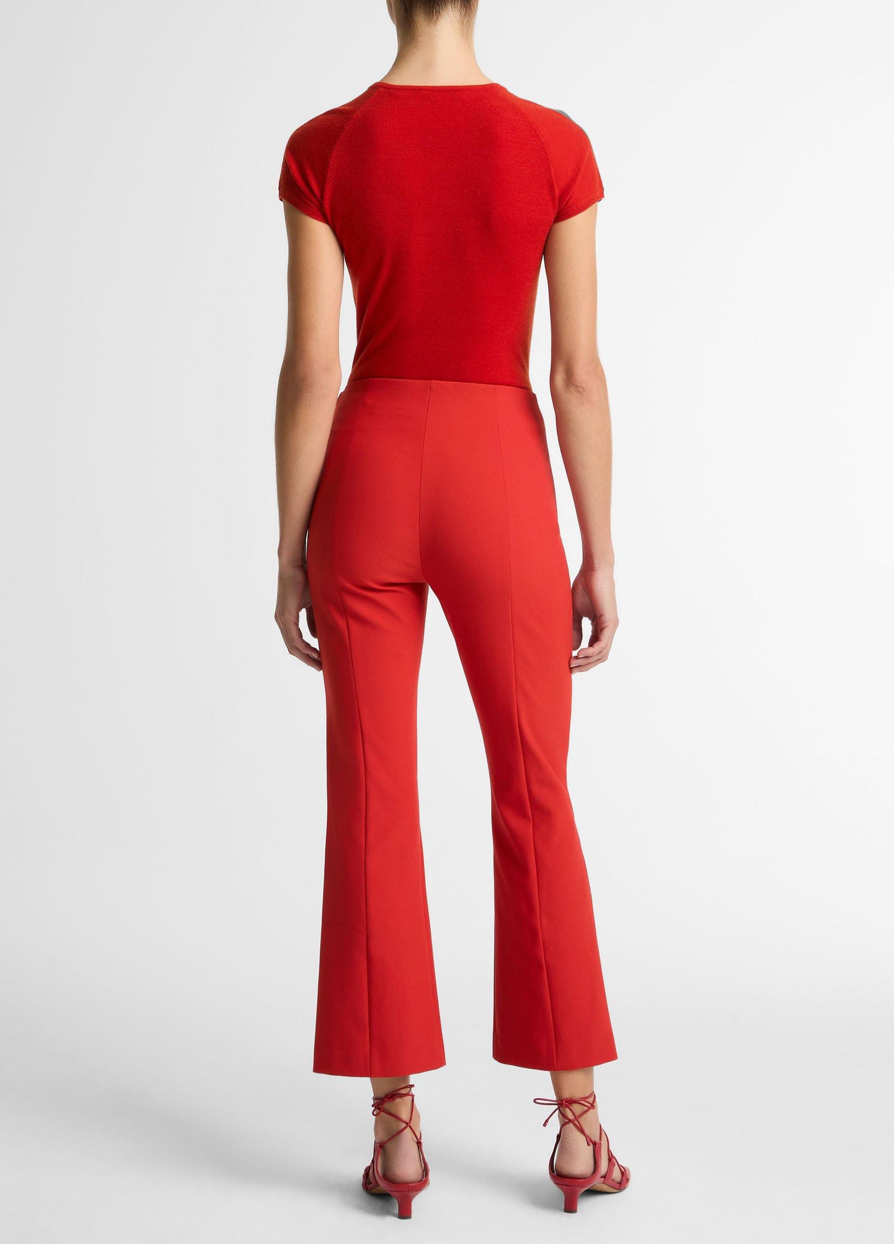 Niki Mid-Rise Pintuck Crop Flare Pant Product Image