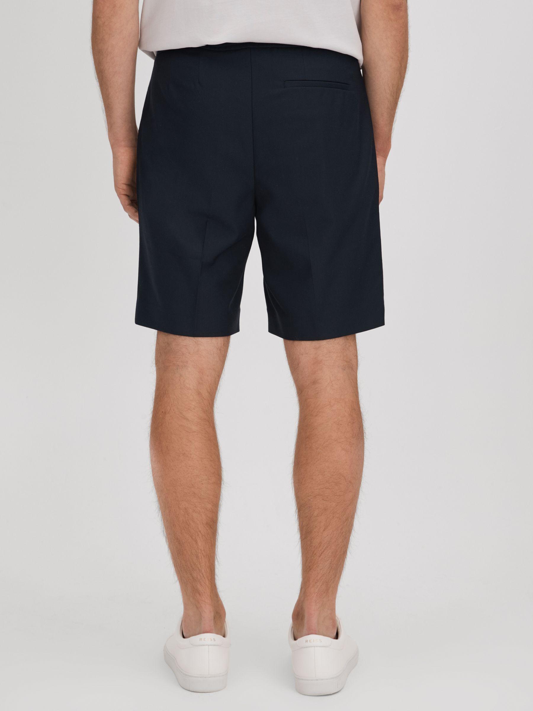 Relaxed Drawstring Shorts in Navy Product Image