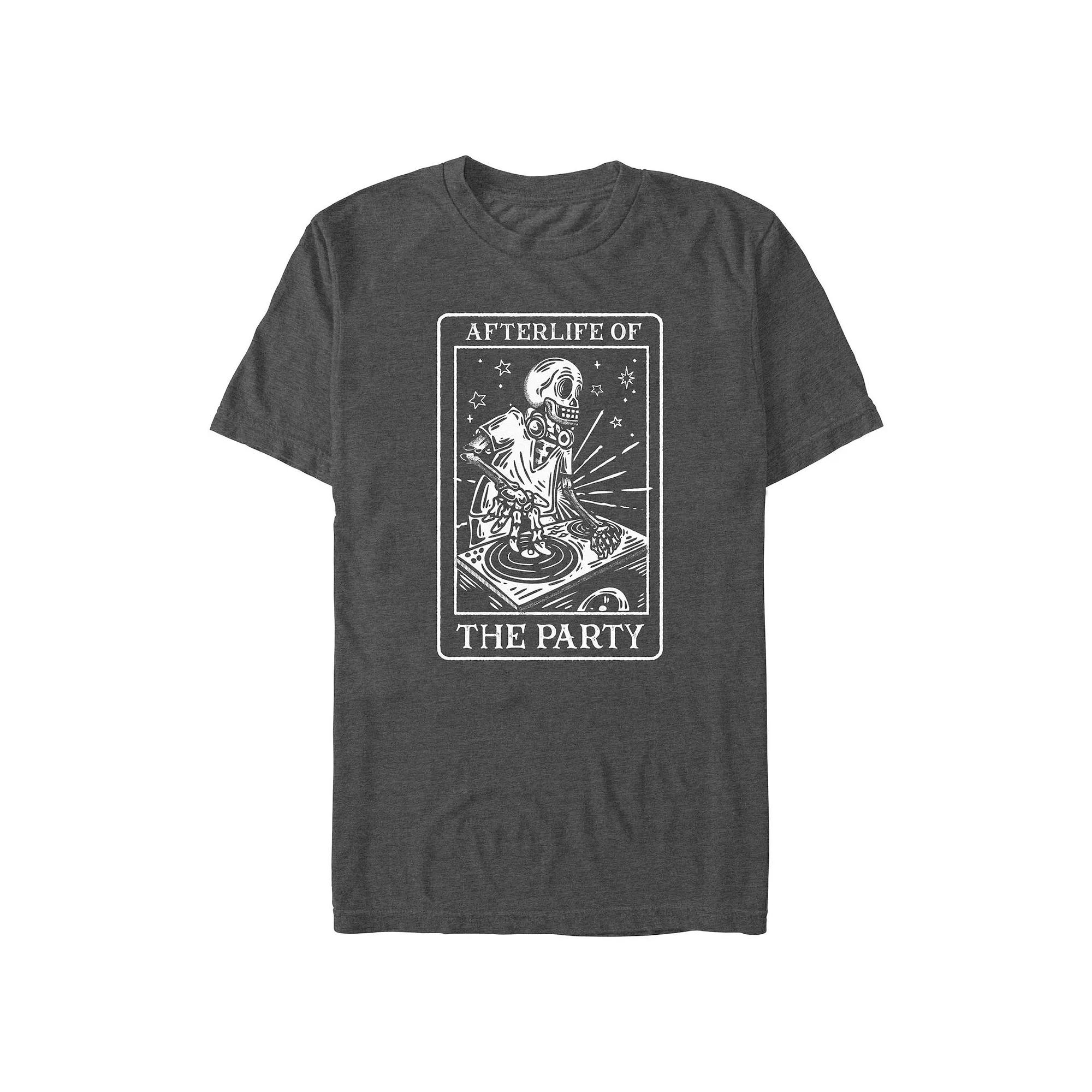 Big & Tall Afterlife Of The Party Card Graphic Tee, Men's, Size: 3XL, Grey Heather Product Image