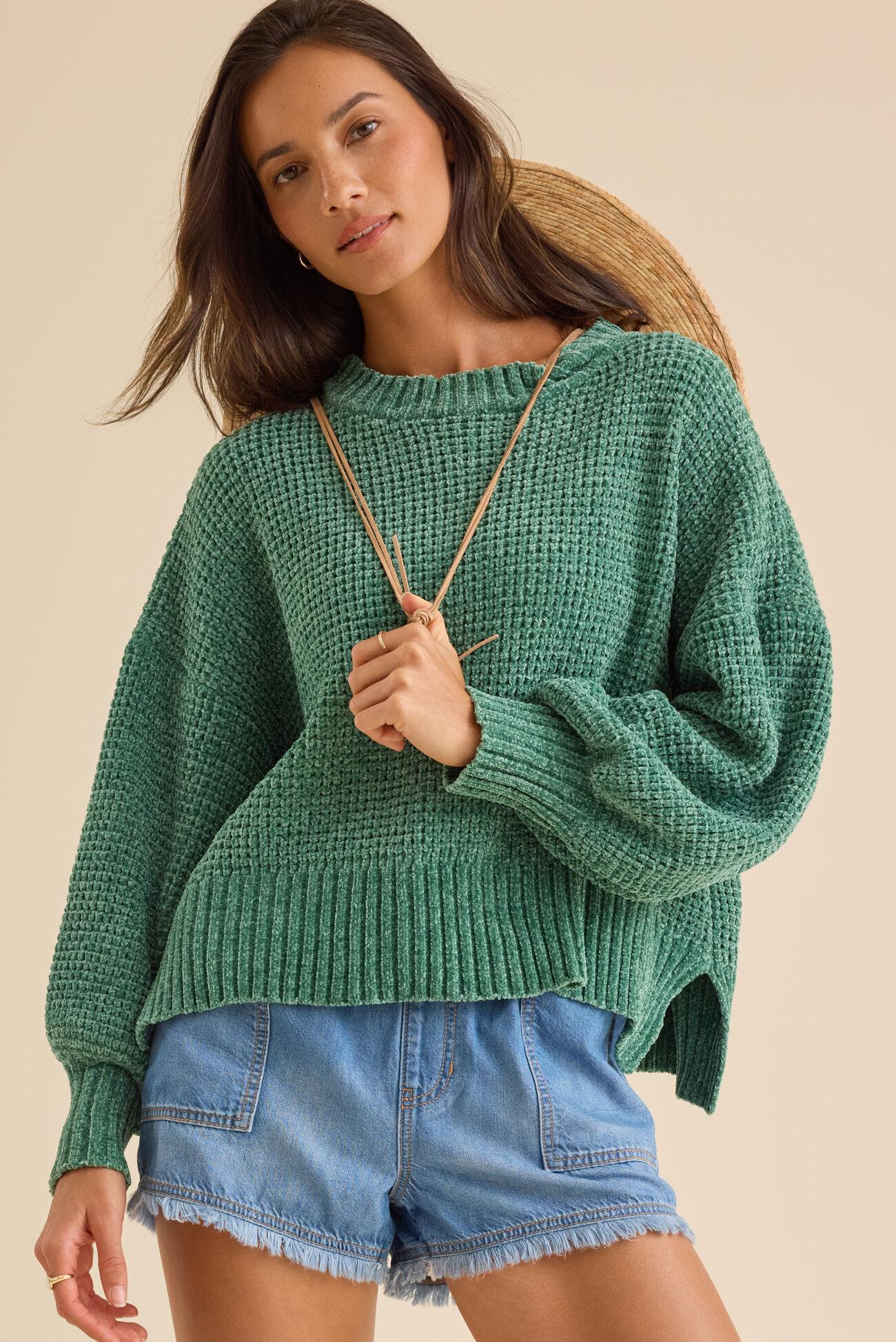 Dora Waffle-Knit Sweater Product Image