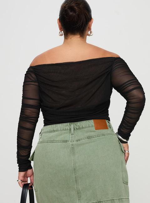 Hartford Off The Shoulder Top Black Curve Product Image