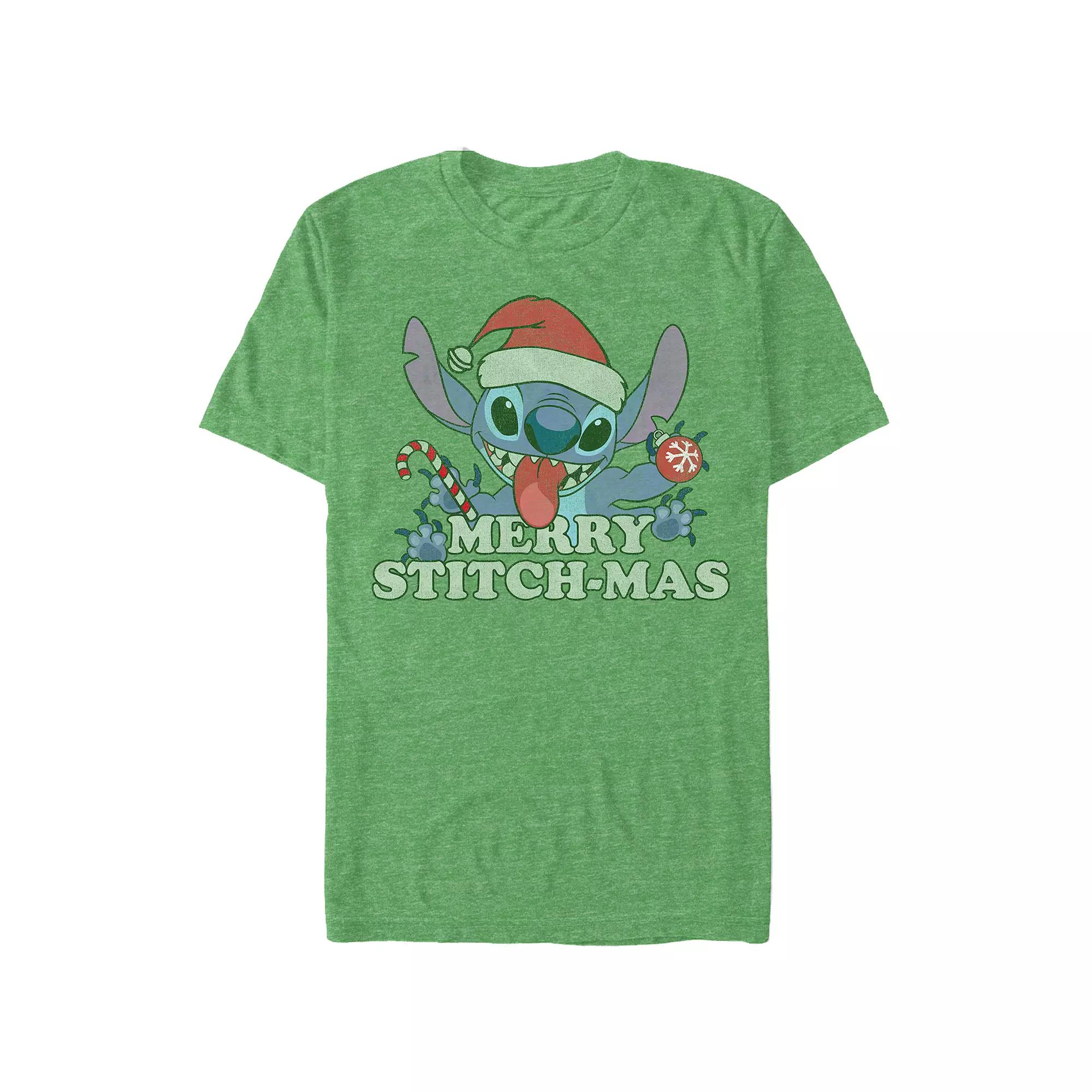 Disney's Lilo & Stitch Merry Stitch-Mas Men's Graphic Tee,  Product Image