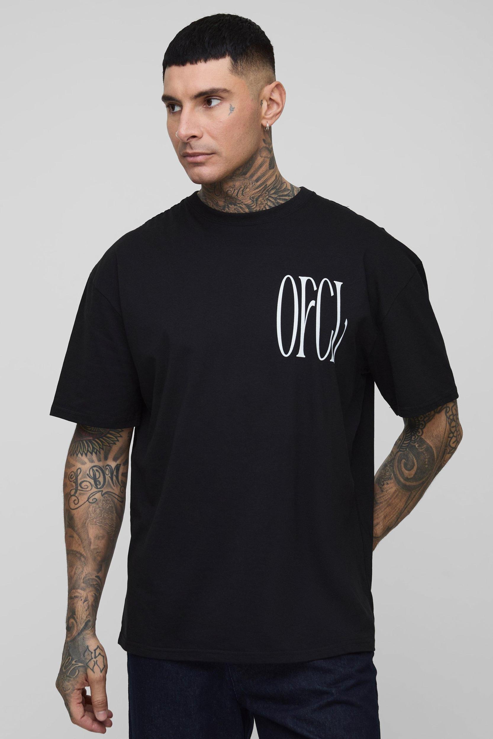 Tall Oversized Floral Splice Print T-Shirt | boohooMAN USA Product Image