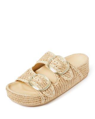 Women's Woven Buckled Espadrille Platform Sandals Product Image