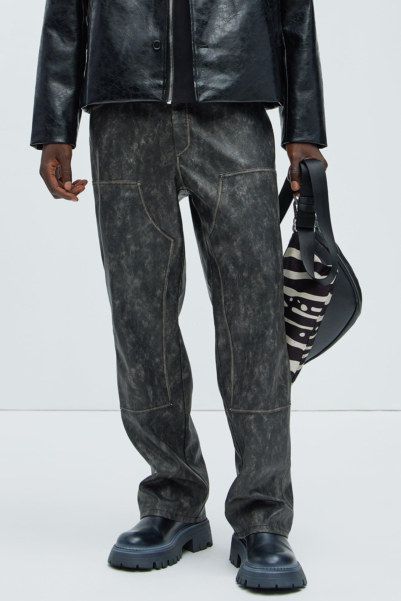 Marley Wash Carpenter Straight Pants - Black/combo Product Image