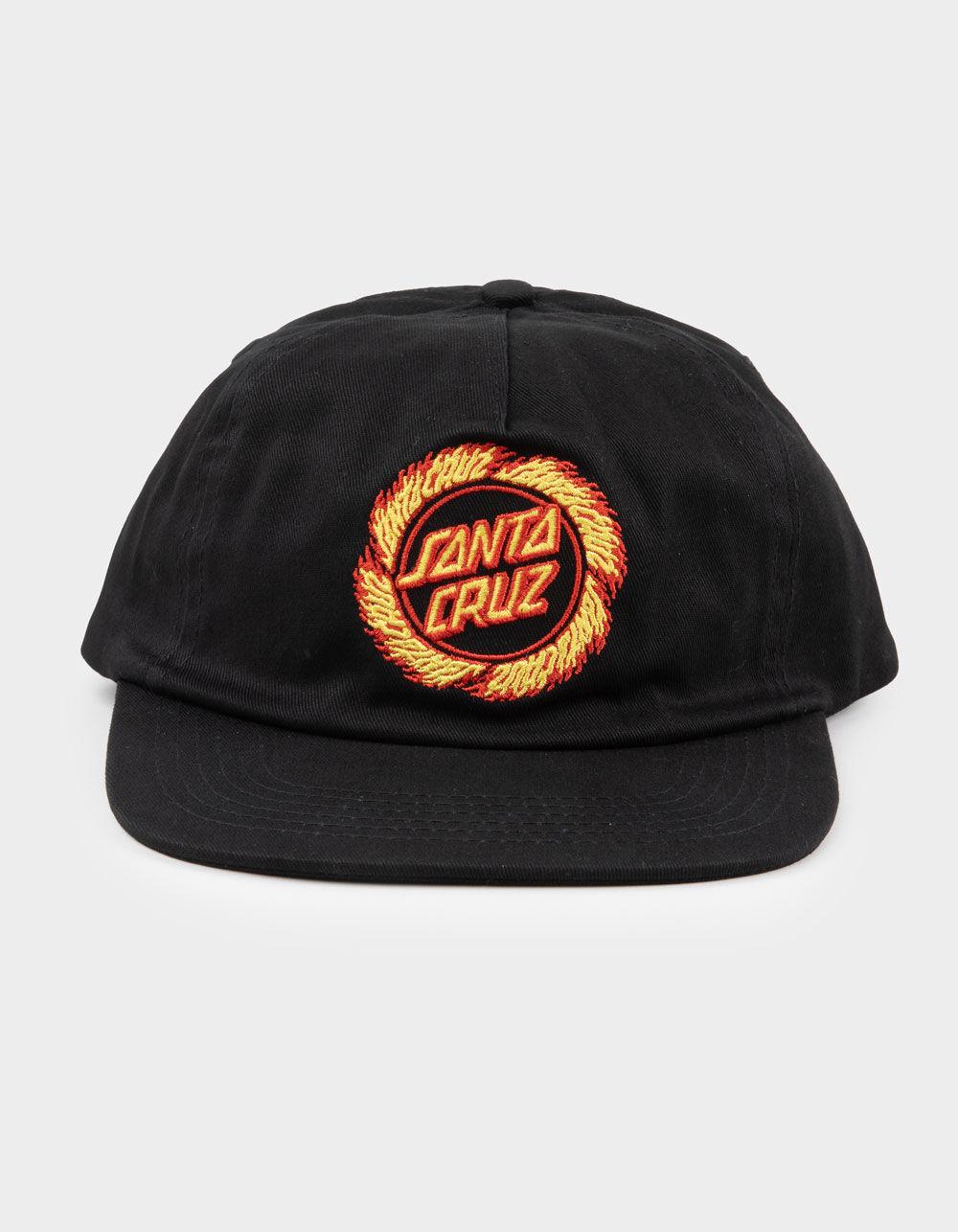 SANTA CRUZ Flame Ringed Dot Snapback Hat - GRAY/BLACK Product Image