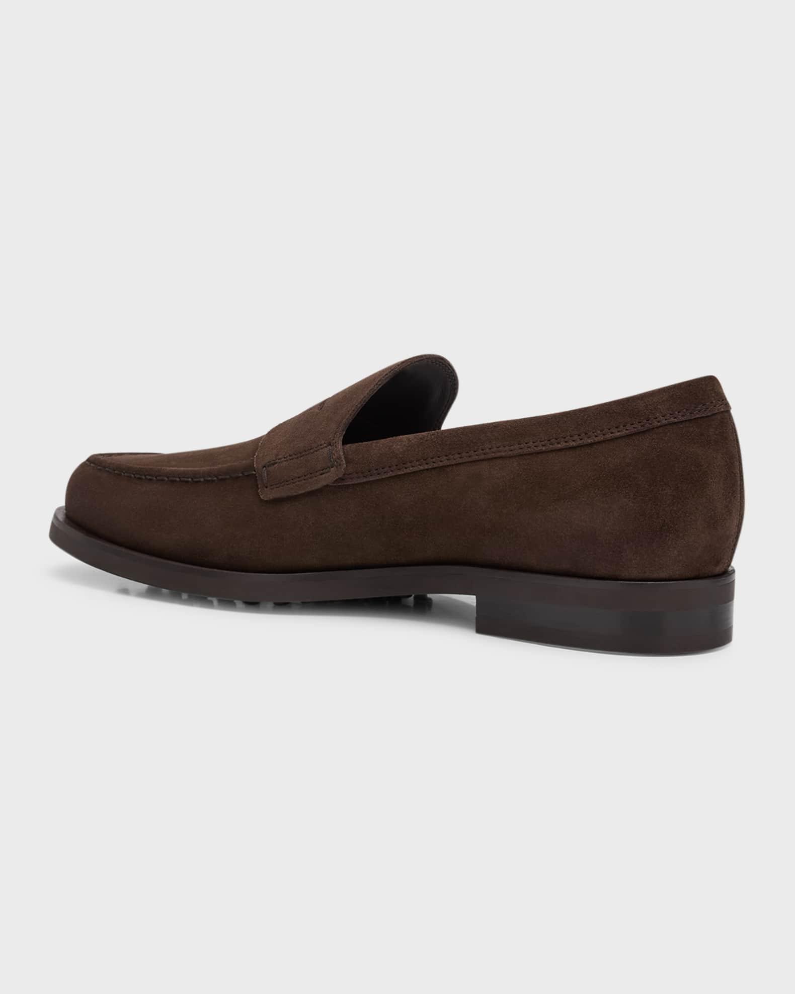 Men's Suede Mocassin Penny Loafers Product Image