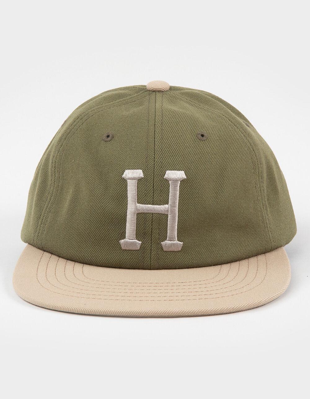 HUF Classic H 6 Panel Strapback Hat - OLIVE Product Image