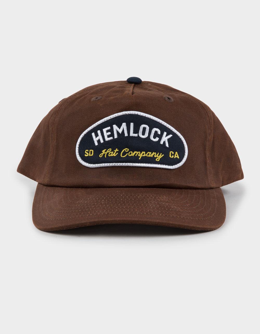 HEMLOCK HAT CO. Palomar 5 Panel Snapback Hat - BROWN Product Image