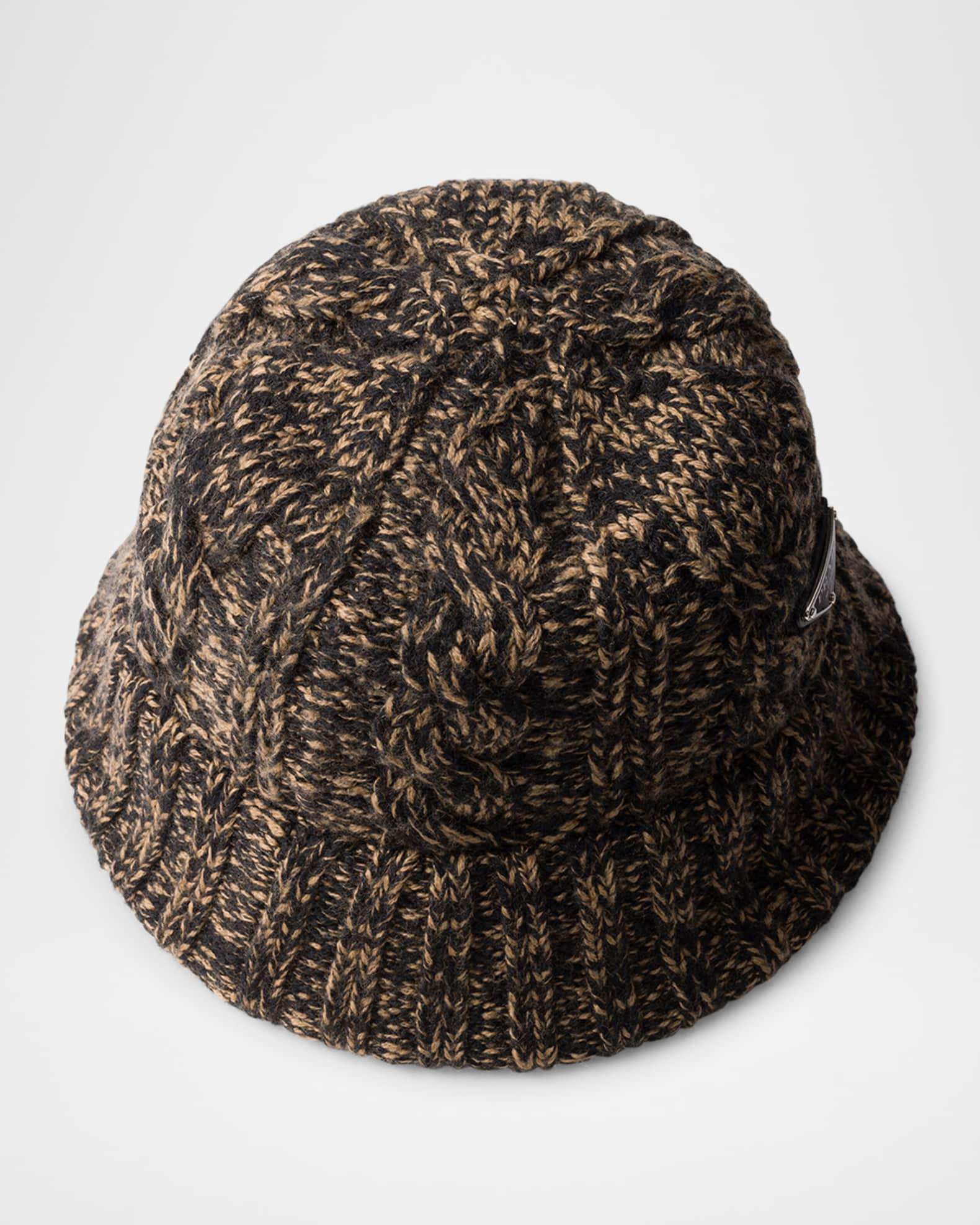 Men's Melange Wool Cable-Knit  Bucket Hat Product Image