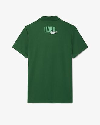 Colour-Block Printed Tennis Polo Shirt Product Image