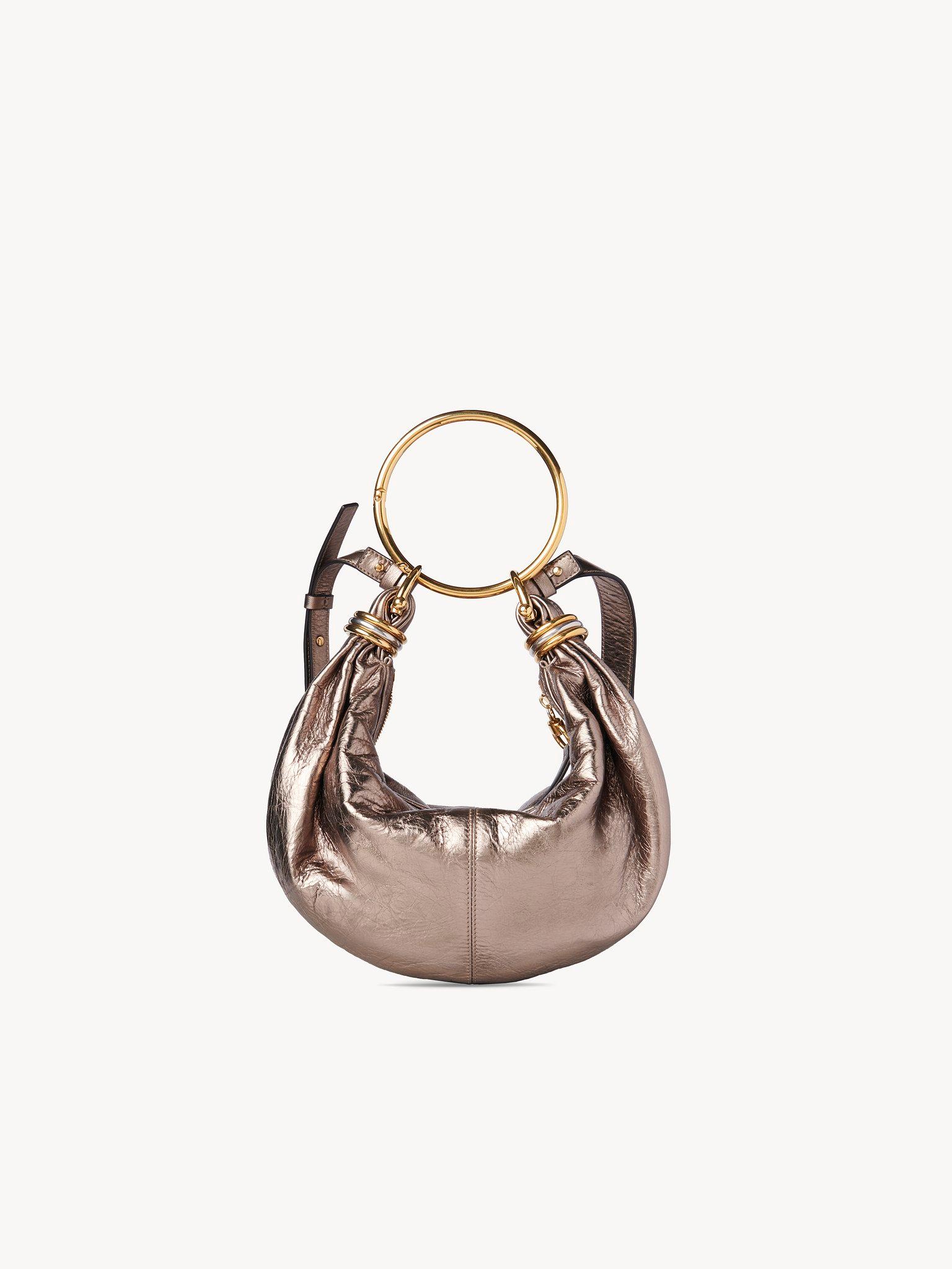 Small Bracelet Hobo bag in metallized leather Product Image