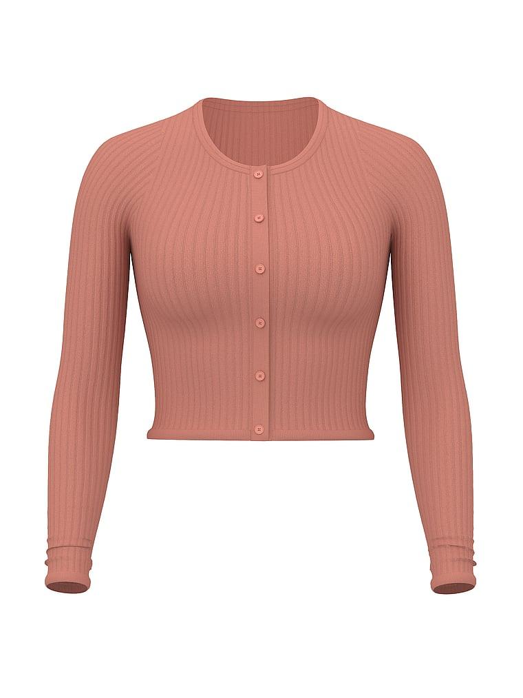Smooth Seamless Rib Crop Cardigan Product Image