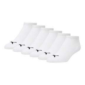 PUMA Men's Half-Terry Low Cut Socks (3 Pairs) in White/Black Product Image