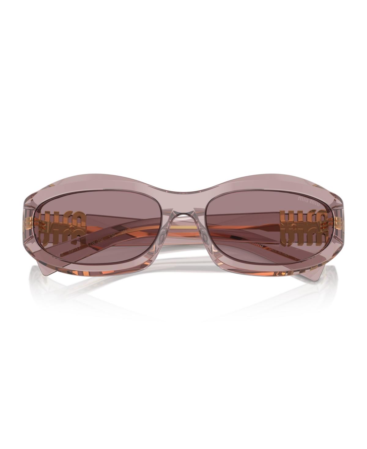 MIU MIU Womens Mu 14zs Irregular-frame Acetate Sunglasses Purple Product Image