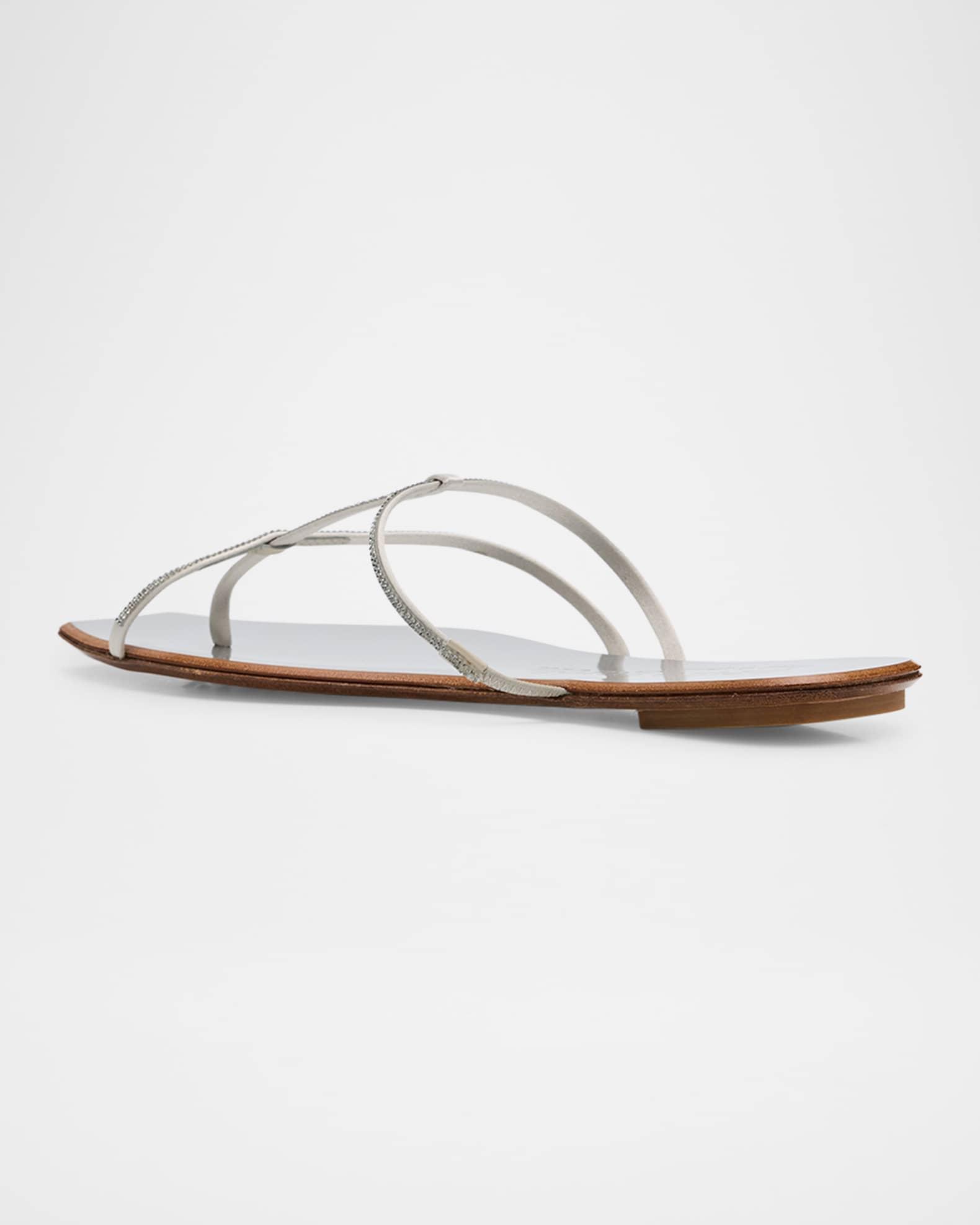 Embellished T-Strap Slide Sandals Product Image