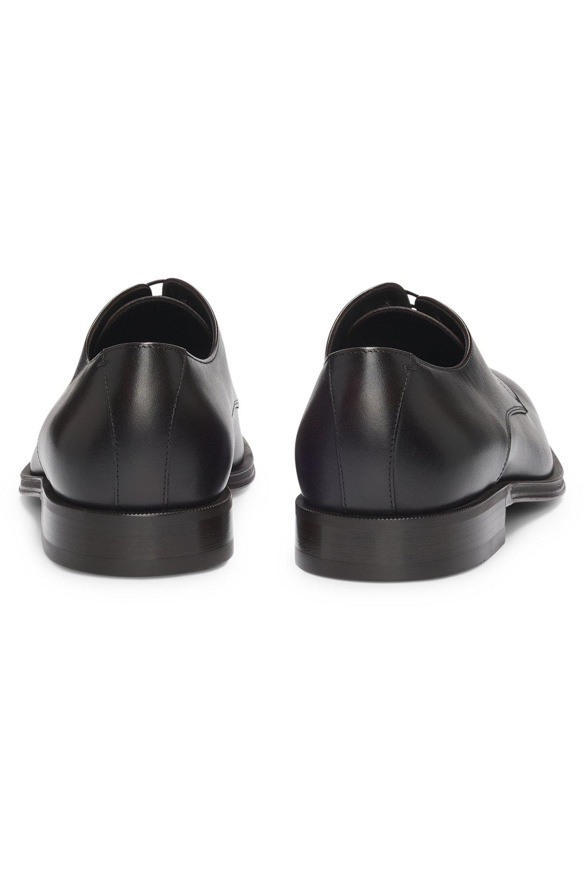 Italian leather Derby shoes with stitching details Product Image