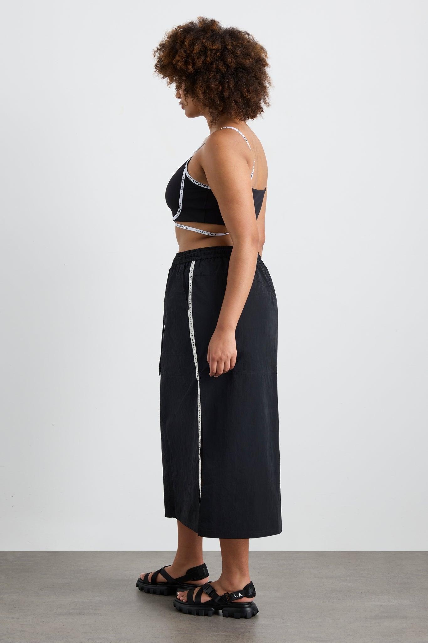 Logo Tape Spray Midi Skirt 647 Product Image