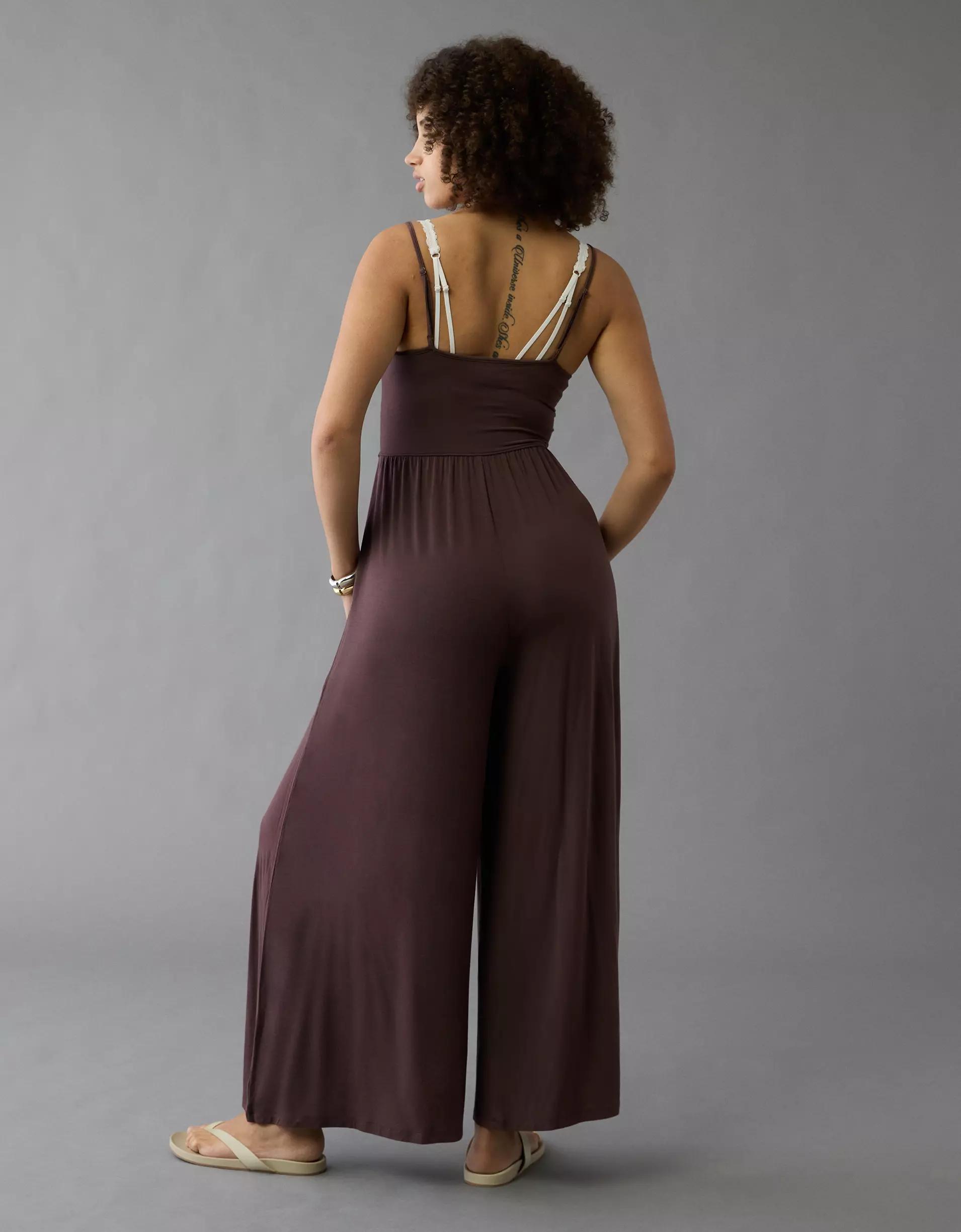 AE Knit Henley Jumpsuit Product Image