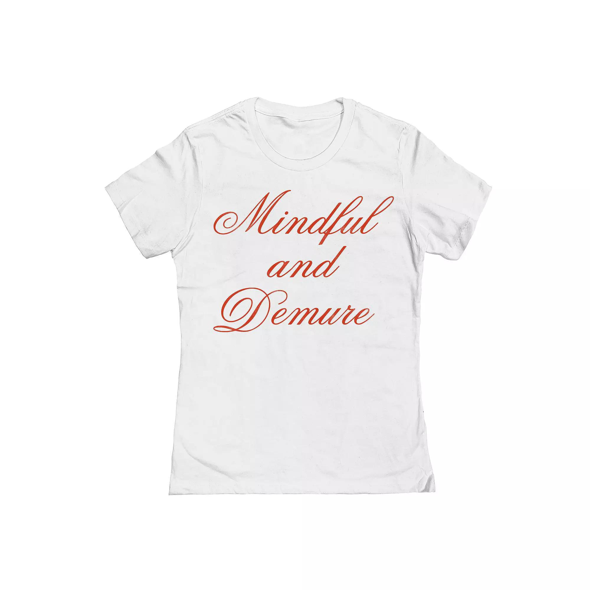 Junior's Grayson Threads The Label Mindful And Demure Graphic Tee, Girl's,  Product Image