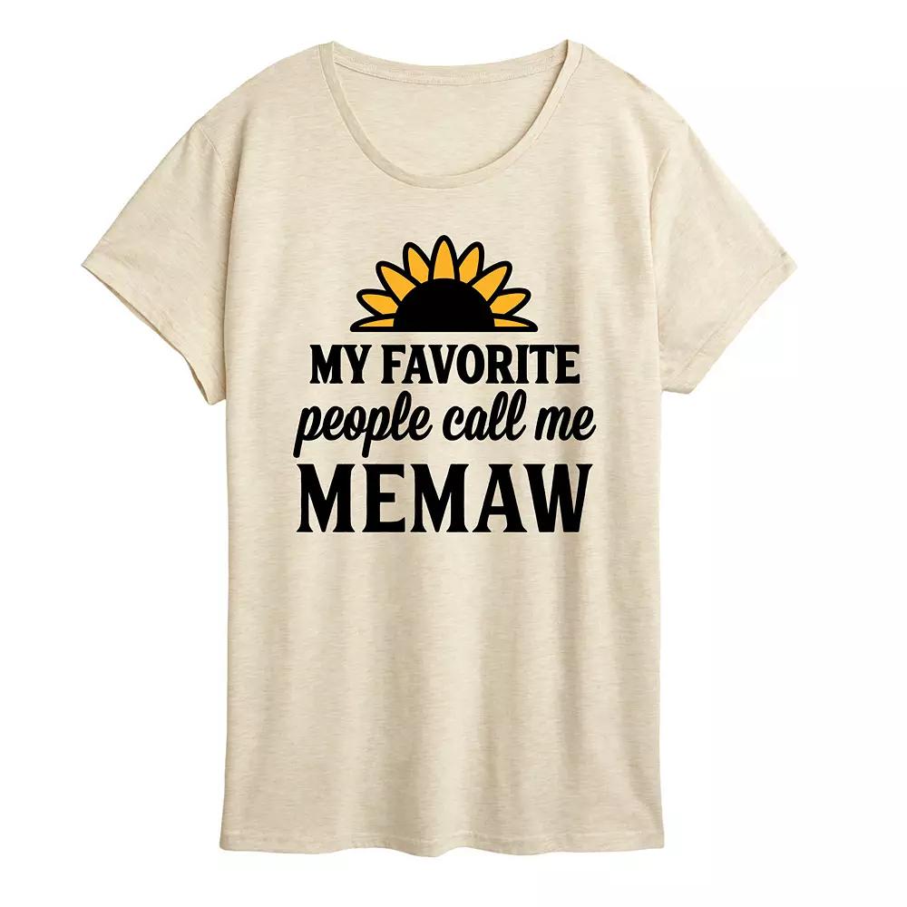 Women's Favorite People Call Me Memaw Graphic Tee,  Product Image