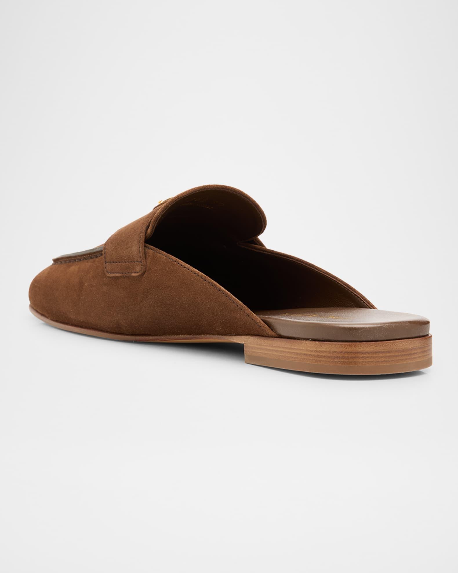 Logo Suede Loafer Mules Product Image