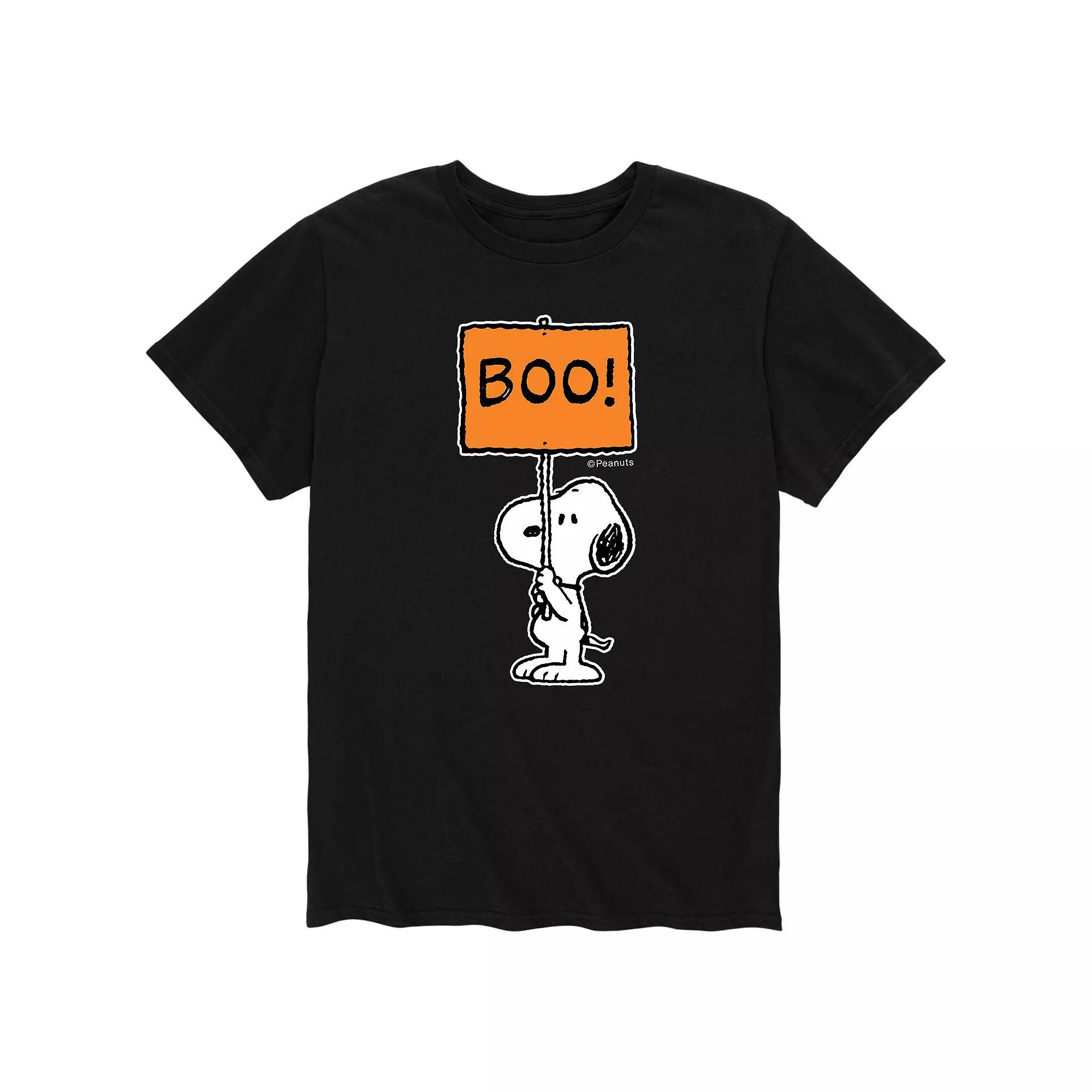 Men's Peanuts Snoopy Boo Sign Tee,  Product Image