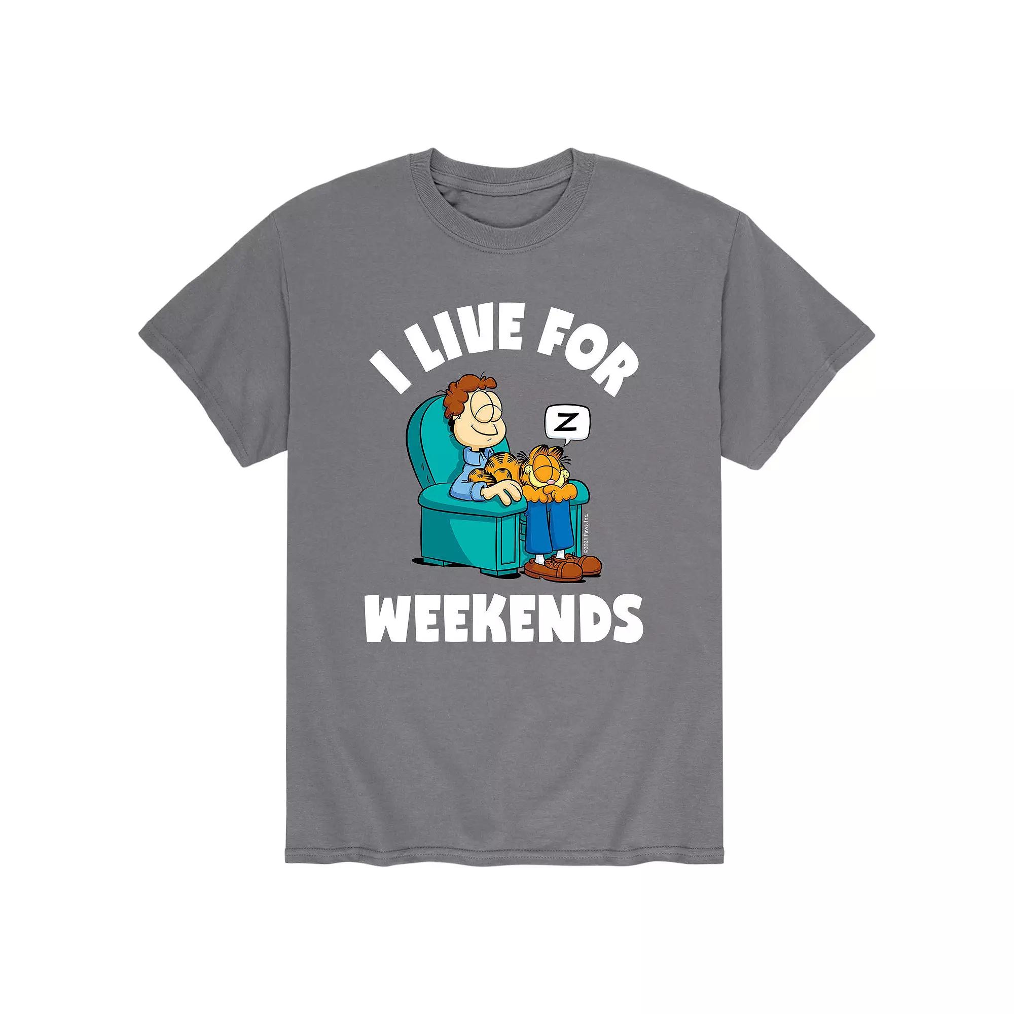 Men's Garfield Live For Weekends Tee,  Product Image