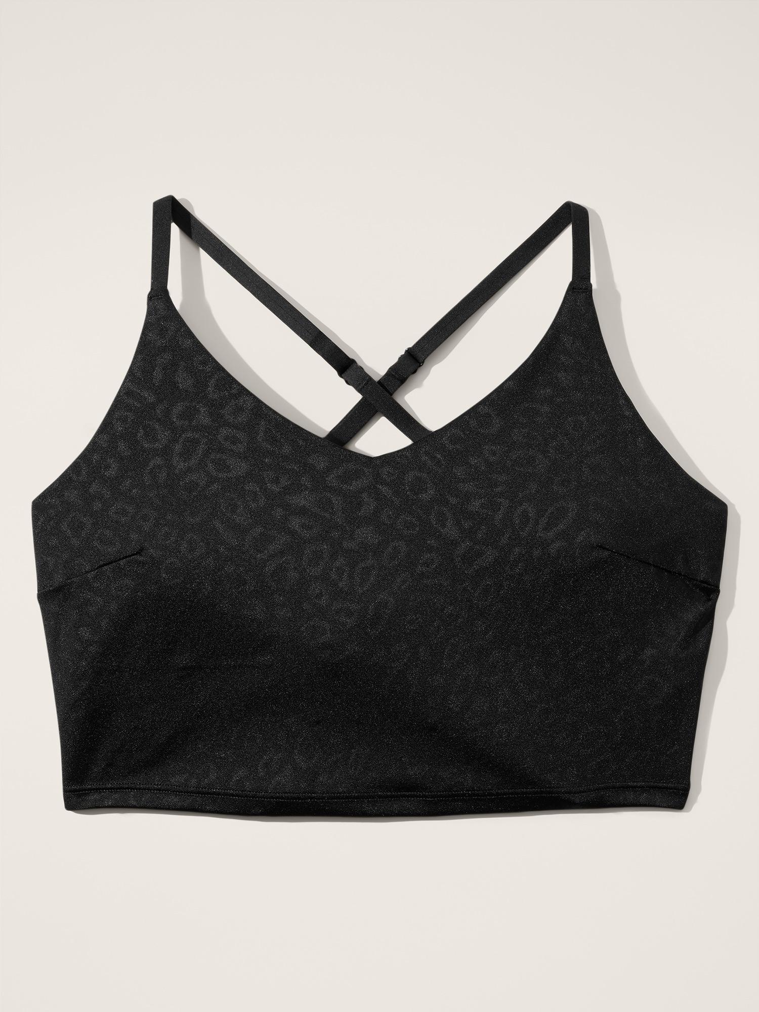 Elation V-Neck Embossed Longline Sports Bra A-C Product Image