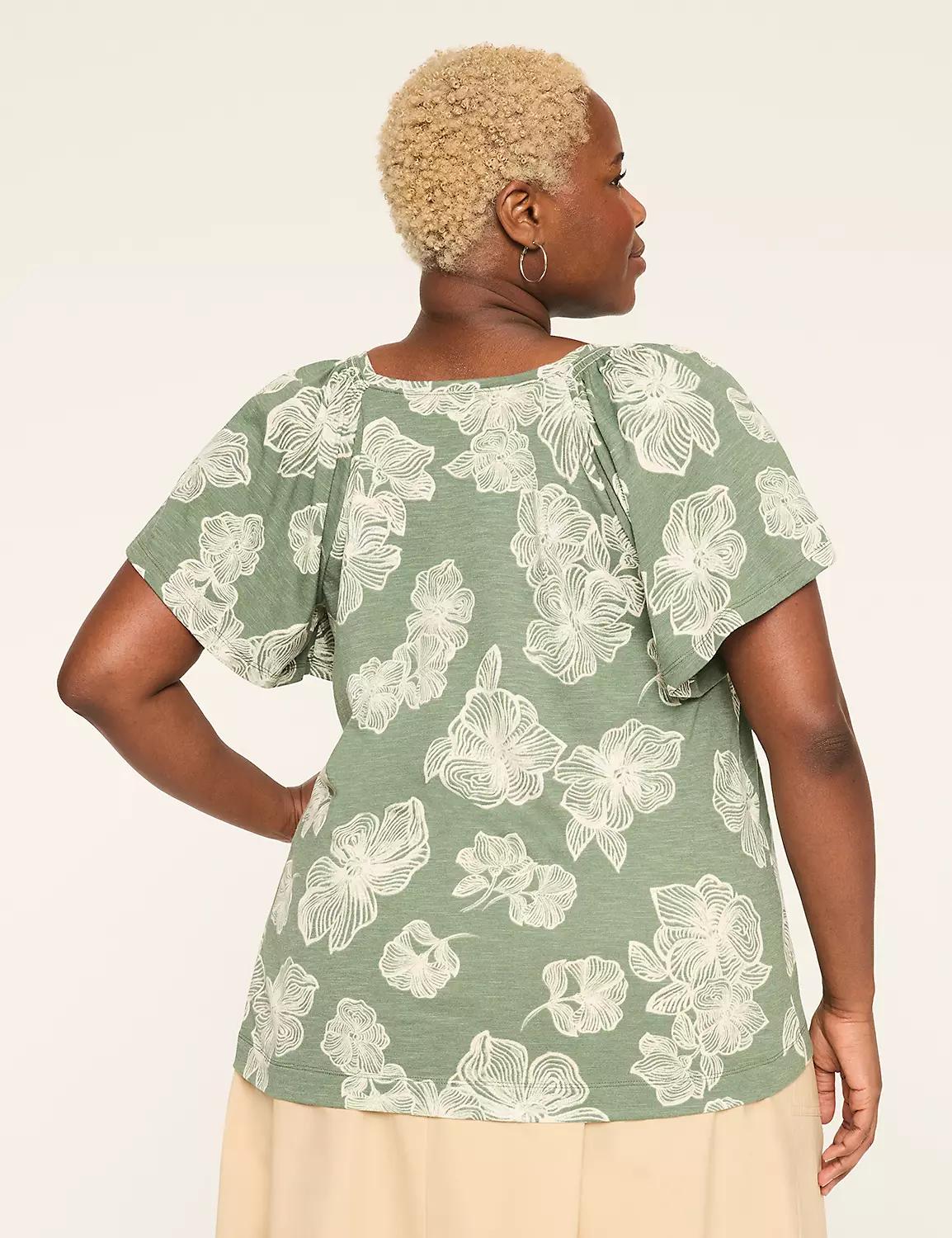 Smocked V-Neck Top Product Image