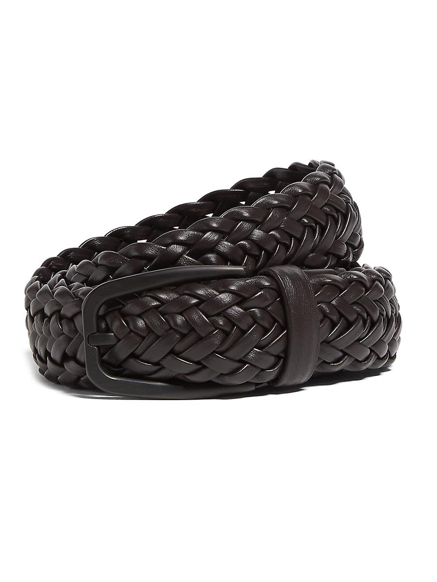 Mens Leather Braided Belt Product Image