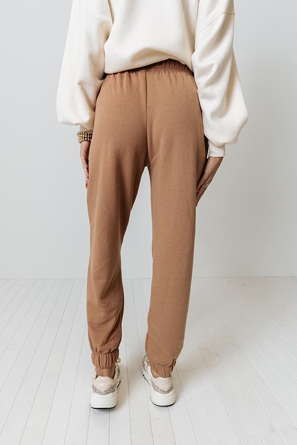 Down Time Joggers In Brown Product Image