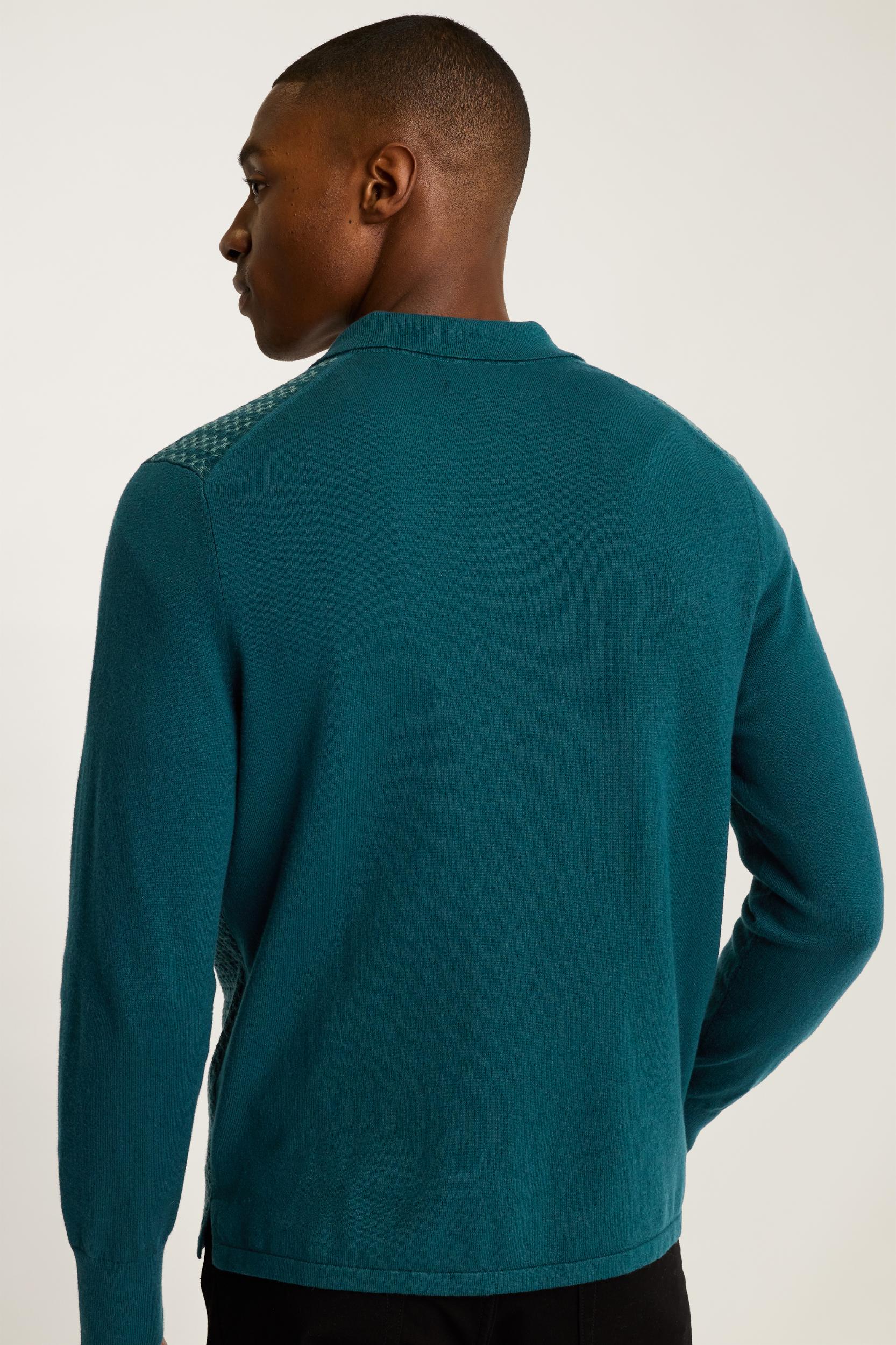 Hudson Long Sleeve Sweater Polo Product Image